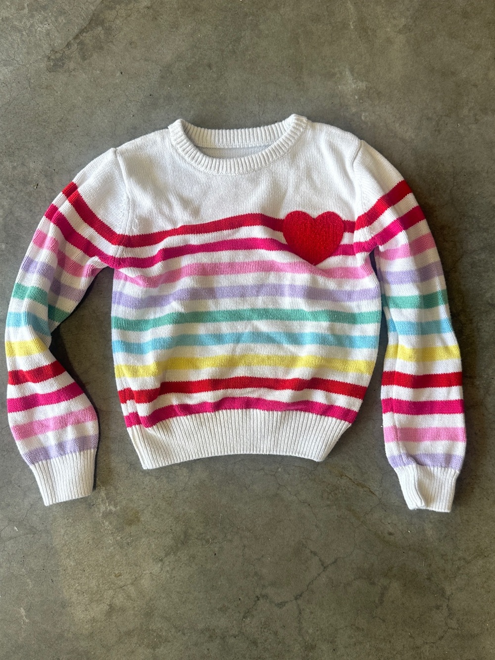 Little sleepies Rainbow love sweater size 5